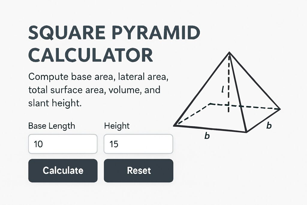 Square Pyramid Calculator
